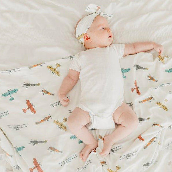 Copper Pearl Knit Swaddle Blanket - Ace