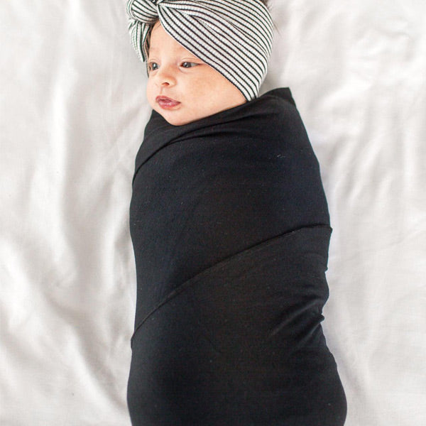 Copper Pearl Knit Swaddle Blanket - Midnight