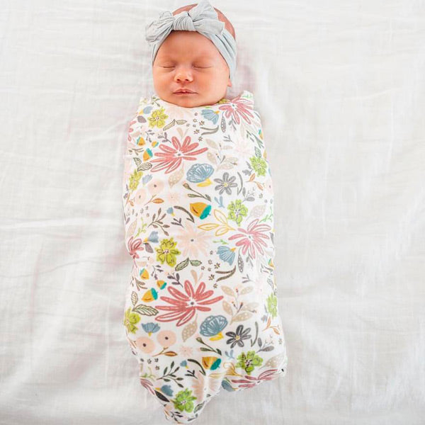 Copper Pearl Knit Swaddle Blanket - Olive