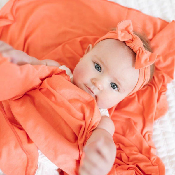 Copper Pearl Knit Swaddle Blanket - Stella