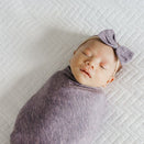 Copper Pearl Knit Swaddle Blanket - Violet