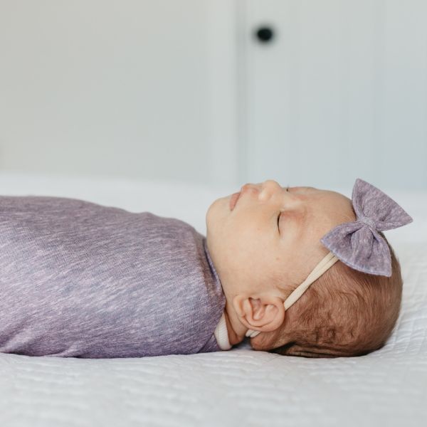 Copper Pearl Knit Swaddle Blanket - Violet