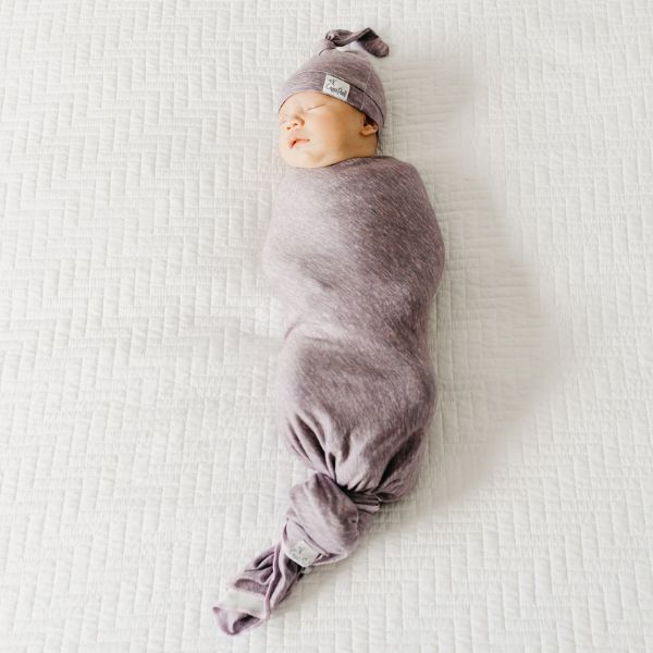 Copper Pearl Knit Swaddle Blanket - Violet