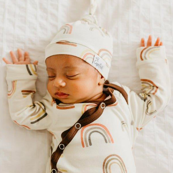 Copper Pearl Newborn Knotted Gown - Kona