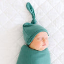 Copper Pearl Newborn Top Knot Hat - Journey