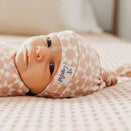 Copper Pearl Newborn Top Knot Hat - Star