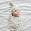 Copper Pearl Newborn Top Knot Hat - Swift