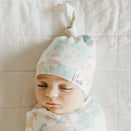 Copper Pearl Newborn Top Knot Hat - Whimsy