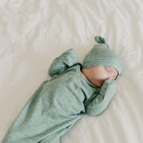 Copper Pearl Newborn Knotted Gown - Emerson