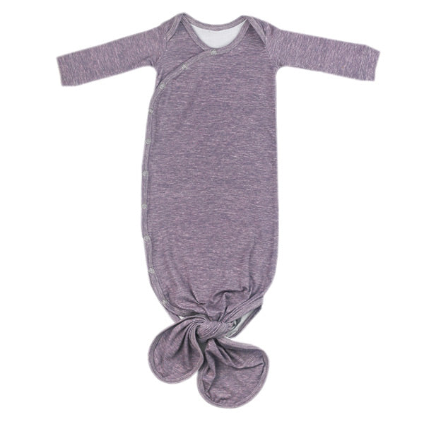 Copper Pearl Newborn Knotted Gown - Violet