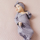 Copper Pearl Newborn Knotted Gown - Violet