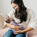 Copper Pearl Newborn Knotted Gown - Violet