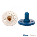 Doddle & Co. Tokyo Pop Pacifier (Twin Pack) - Navy + Cream