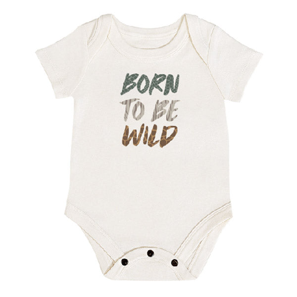Finn and Emma Organic Short Sleeve Bodysuit - Born to be Wild