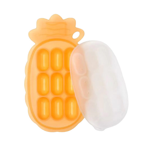 Haakaa Silicone Pineapple Nibble Tray - Tangerine