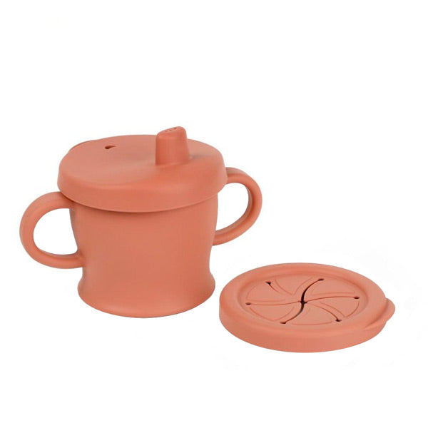 Haakaa Silicone Sip-N-Snack Cup - Rust