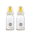 Hevea Glass Bottle with Rubber Teat - 120ml Two Pack