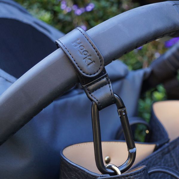 Hooki Duo Pram Hook Clip Set - Black