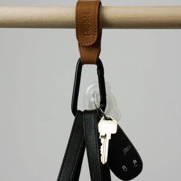 Hooki Duo Pram Hook Clip Set - Brown