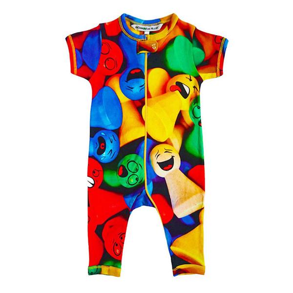 Inchworm Alley Organic Full Leg Romper - Game Pieces