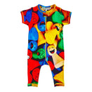 Inchworm Alley Organic Full Leg Romper - Game Pieces