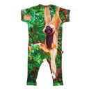 Inchworm Alley Organic Full Leg Romper - Monkey