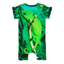 Inchworm Alley Organic Short Romper - Chameleon