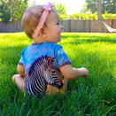 Inchworm Alley Organic Short Sleeve Bodysuit - Zebra