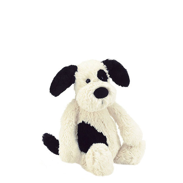Jellycat Bashful Puppy Small - Black and Cream