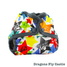 Kanga Care Print Rumparooz Newborn Cloth Nappy Cover - Dragons Fly Castle