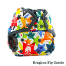 Kanga Care Print Rumparooz One Size Cloth Nappy Cover - Dragons Fly Castle
