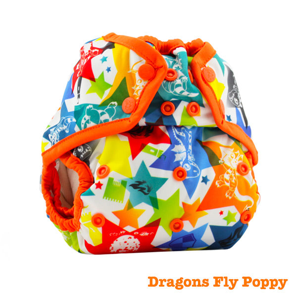 Kanga Care Print Rumparooz One Size Cloth Nappy Cover - Dragons Fly Poppy