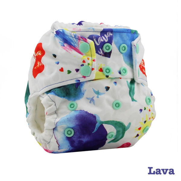 Kanga Care Print Rumparooz Cloth Nappy - Lava