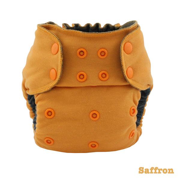 Kanga Care Ecoposh OBV Fitted One Size Cloth Nappy - Saffron