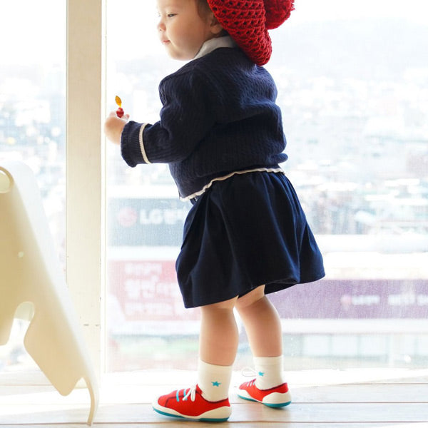 Komuello First Walker Shoes - Red String