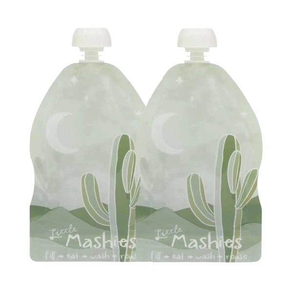 Little Mashies Reusable Squeeze Pouch - 2 pack - Cactus