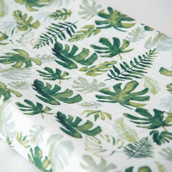 Little Unicorn Change Pad Cover / Bassinet Fitted Sheet - Tropical Leaf