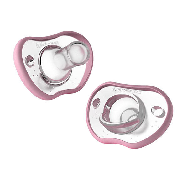 Nanobebe Flexy Silicone Pacifier - Twin Pack - Pink