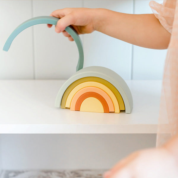 OB Designs Silicone Rainbow Stacker - Blueberry