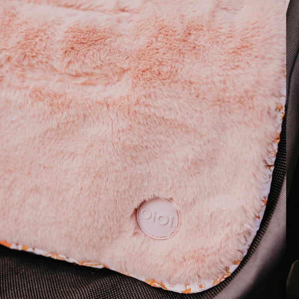 OiOi Reversible Cozy Fleece Pram Liner - Peach Paisley