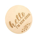 One.Chew.Three Wooden Milestone Plaque - 1pk - Hello I'm New Here