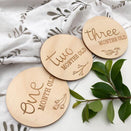 One.Chew.Three Wooden Milestone Plaques - 12pk