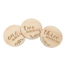One.Chew.Three Wooden Milestone Plaques - 12pk