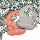 One.Chew.Three Silicone Catch Bib and Spoon Set - Spice