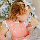 One.Chew.Three Silicone Catch Bib and Spoon Set - Spice