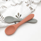 One.Chew.Three Silicone Catch Bib and Spoon Set - Spice