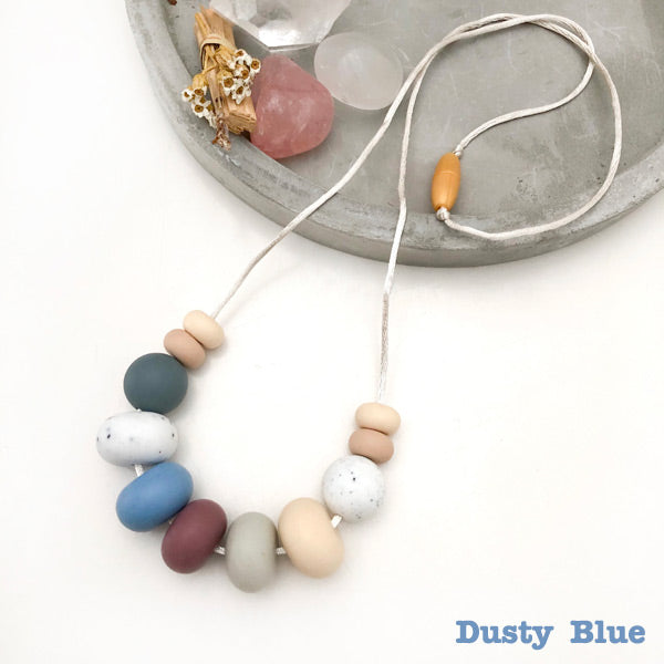 One.Chew.Three Nala Silicone Necklace - Dusty Blue
