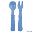 Re-Play Recycled Fork and Spoon Set - Naturals Collection - Denim