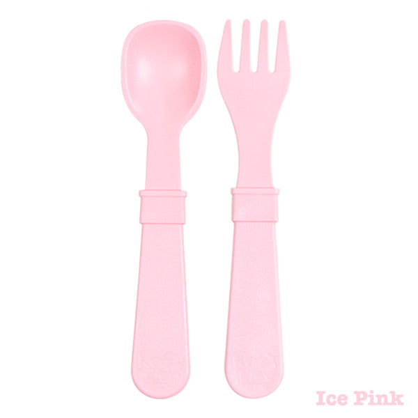 Re-Play Recycled Fork and Spoon Set - Naturals Collection - Ice Pink