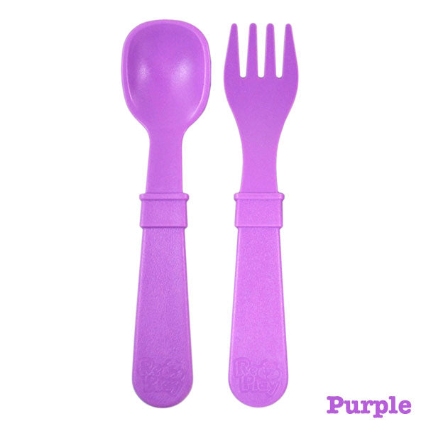 Re-Play Recycled Fork and Spoon - Purple